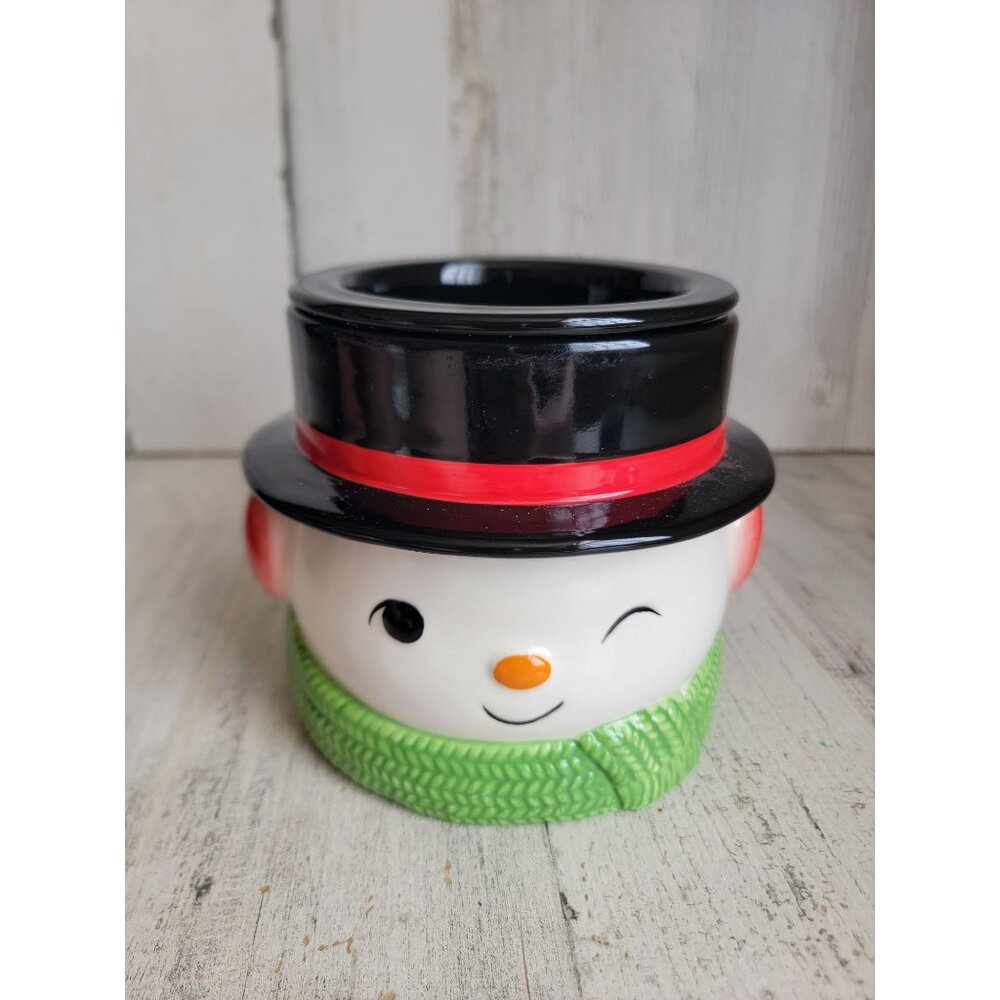 Hallmark‎ two-piece dip Chiller snowman winking Xmas